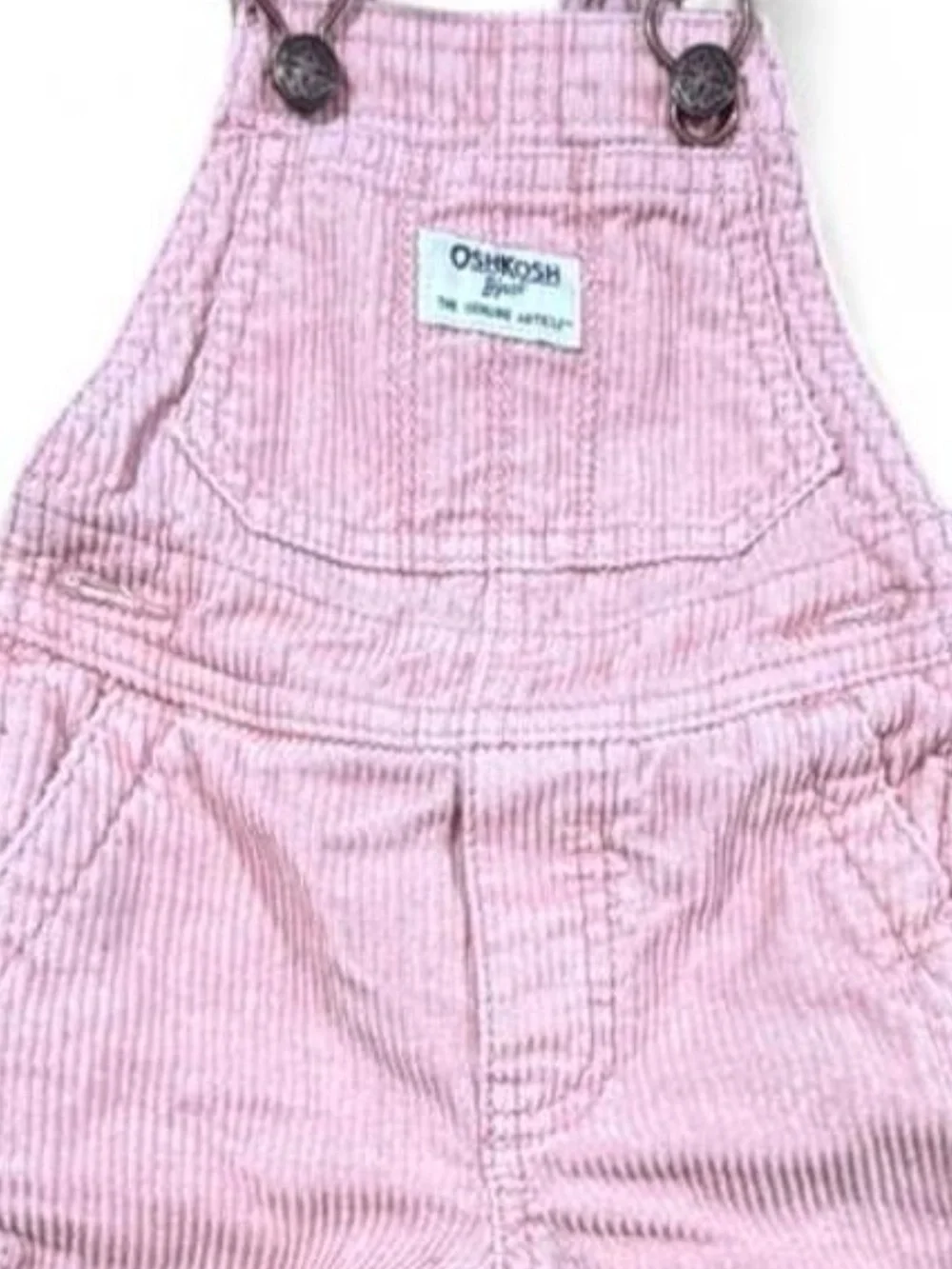 OshKosh B’gosh Pink Corduroy Overalls 12M Baby Girl Vestbak
